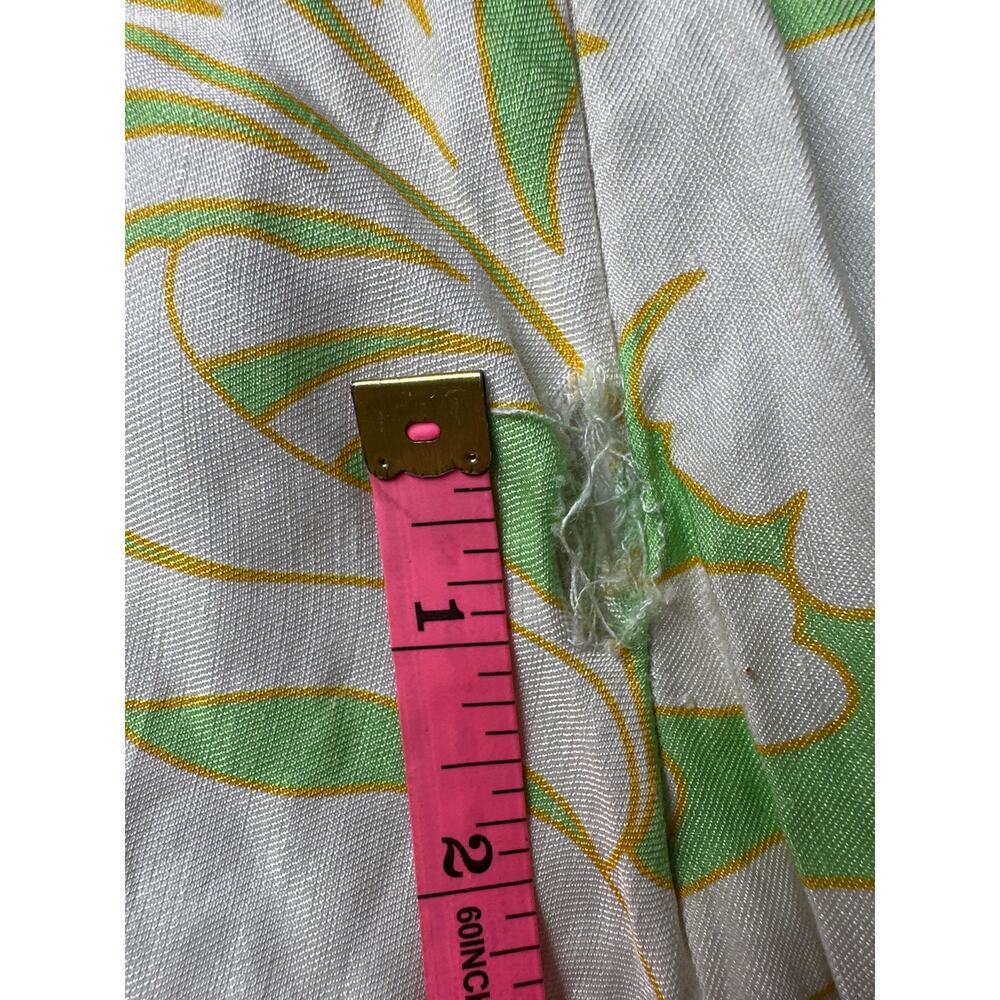 Sandro Ludmila Dress Linen Blend Floral Sleeveless Cutout Maxi Green 36 US 2-4 - Picture 6 of 12